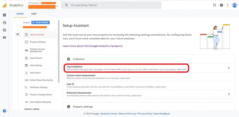 Google Analytics 4 WordPress Website Setup Assistant Tag Installation