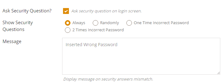 WP Security Questions