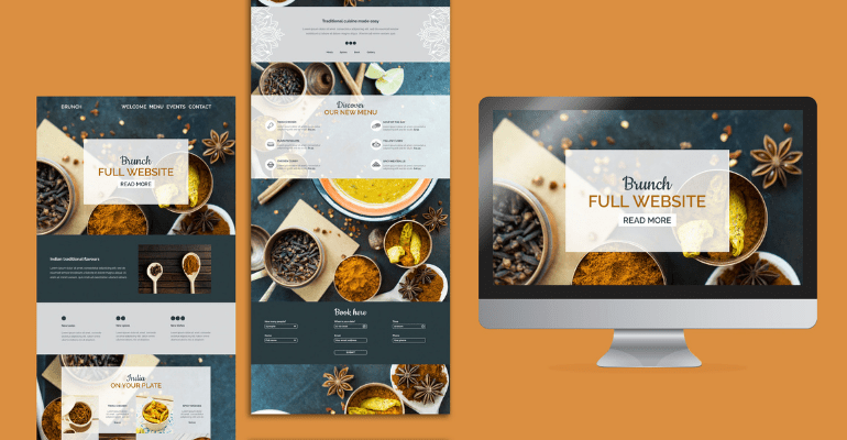 Indian Template For WordPress Website For Restaurant Business