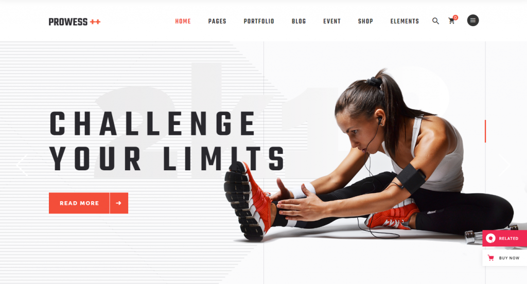 Gym Website Development Theme Prowess