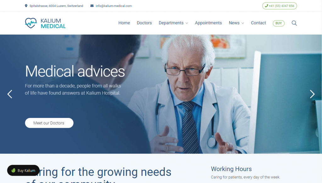 Kalium Medical Clinic WordPress Theme